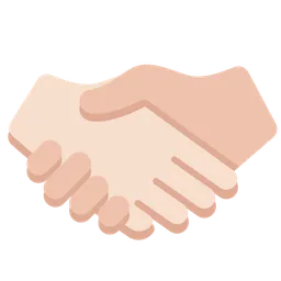 Handshake: Light Skin Tone — Twitter