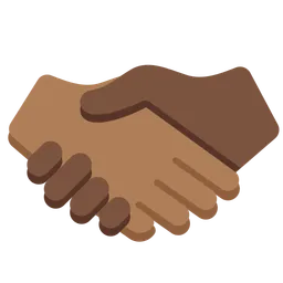Handshake: Medium-Dark Skin Tone, Dark Skin Tone — Twitter