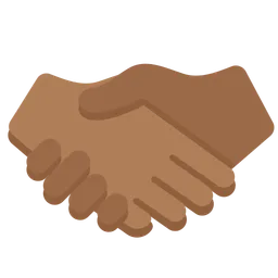 Handshake: Medium-Dark Skin Tone — Twitter