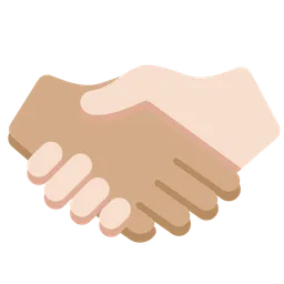 Handshake: Medium Skin Tone, Light Skin Tone — Twitter