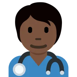 Health Worker: Dark Skin Tone — Twitter