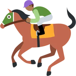 Horse Racing: Medium-Dark Skin Tone — Twitter