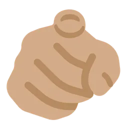 Index Pointing at the Viewer: Medium Skin Tone — Twitter