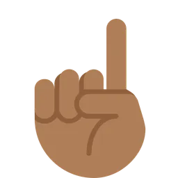 Index Pointing Up: Medium-Dark Skin Tone — Twitter