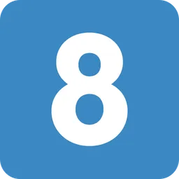 Keycap Digit Eight — Twitter