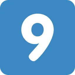 Keycap Digit Nine — Twitter