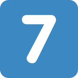 Keycap Digit Seven — Twitter