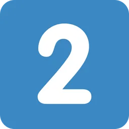 Keycap Digit Two — Twitter