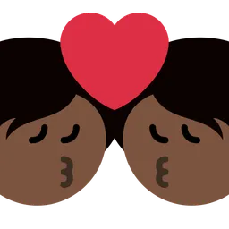 Kiss: Dark Skin Tone — Twitter