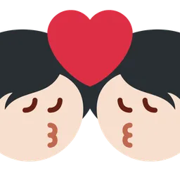 Kiss: Light Skin Tone — Twitter