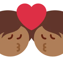 Kiss: Medium-Dark Skin Tone — Twitter