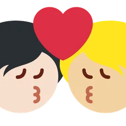 키스: 사람, 사람, 밝은 피부 톤, 중간 밝은 피부 톤 — Twitter