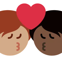 Kiss: Person, Person, Medium Skin Tone, Dark Skin Tone — Twitter