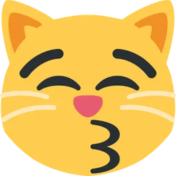 Kissing Cat Face with Closed Eyes — Twitter