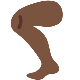 Leg: Dark Skin Tone — Twitter