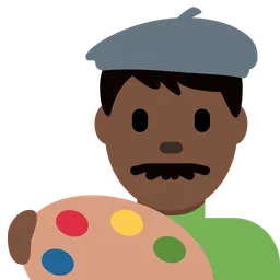 Man Artist: Dark Skin Tone — Twitter
