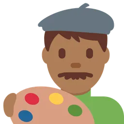 Man Artist: Medium-Dark Skin Tone — Twitter
