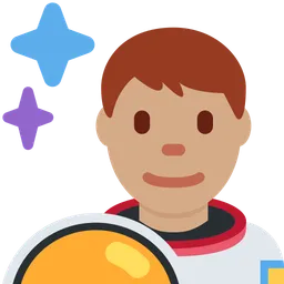 Man Astronaut: Medium Skin Tone — Twitter