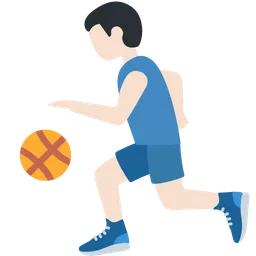 Man Bouncing Ball: Light Skin Tone — Twitter