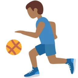 Man Bouncing Ball: Medium-Dark Skin Tone — Twitter