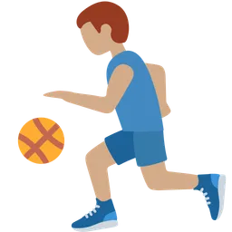 Man Bouncing Ball: Medium Skin Tone — Twitter