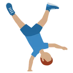 Man Cartwheeling: Medium Skin Tone — Twitter