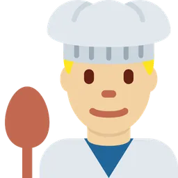 Man Cook: Medium-Light Skin Tone — Twitter