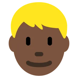 Man: Dark Skin Tone, Blond Hair — Twitter