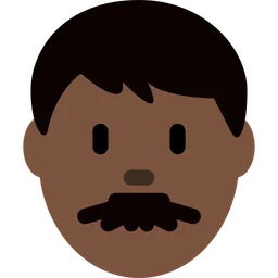 Man: Dark Skin Tone — Twitter
