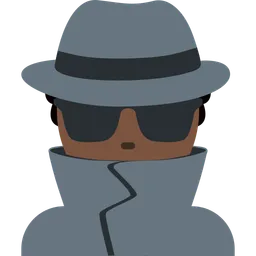 Man Detective: Dark Skin Tone — Twitter