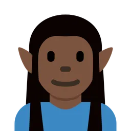 Man Elf: Dark Skin Tone — Twitter