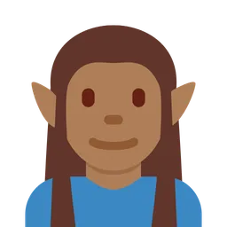 Man Elf: Medium-Dark Skin Tone — Twitter