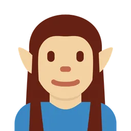 Man Elf: Medium-Light Skin Tone — Twitter
