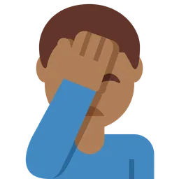 Man Facepalming: Medium-Dark Skin Tone — Twitter