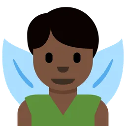 Man Fairy: Dark Skin Tone — Twitter