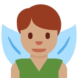 Man Fairy: Medium Skin Tone — Twitter