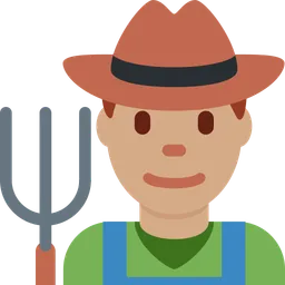 Man Farmer: Medium Skin Tone — Twitter