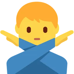 Man Gesturing No — Twitter