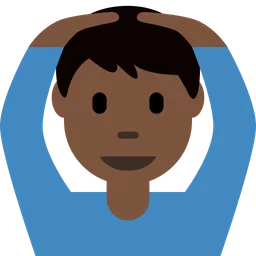 Man Gesturing OK: Dark Skin Tone — Twitter