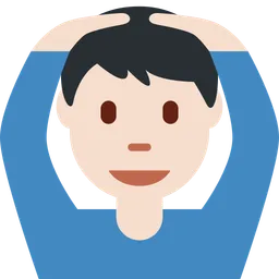 Man Gesturing OK: Light Skin Tone — Twitter