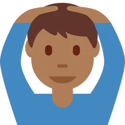 Man Gesturing OK: Medium-Dark Skin Tone — Twitter
