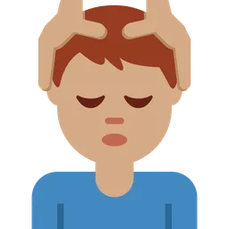 Man Getting Massage: Medium Skin Tone — Twitter
