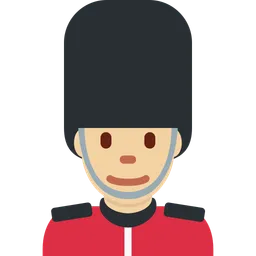 Man Guard: Medium-Light Skin Tone — Twitter