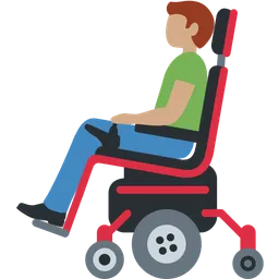Man in Motorized Wheelchair: Medium Skin Tone — Twitter