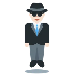 Person in Suit Levitating: Light Skin Tone — Twitter
