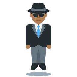 Person in Suit Levitating: Medium-Dark Skin Tone — Twitter