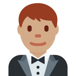 Man in Tuxedo: Medium Skin Tone — Twitter