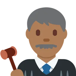 Man Judge: Medium-Dark Skin Tone — Twitter