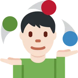 Man Juggling: Light Skin Tone — Twitter