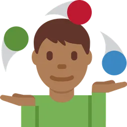 Man Juggling: Medium-Dark Skin Tone — Twitter